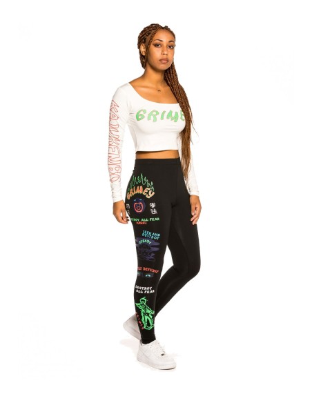 Grimey - Leggins Mujer Negro - Destroy All Fear