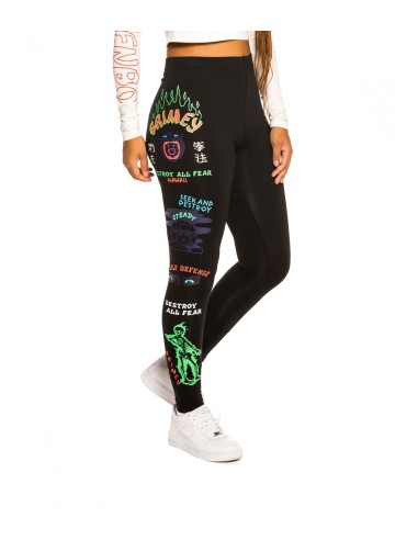 Grimey - Leggins Mujer Negro - Destroy All Fear