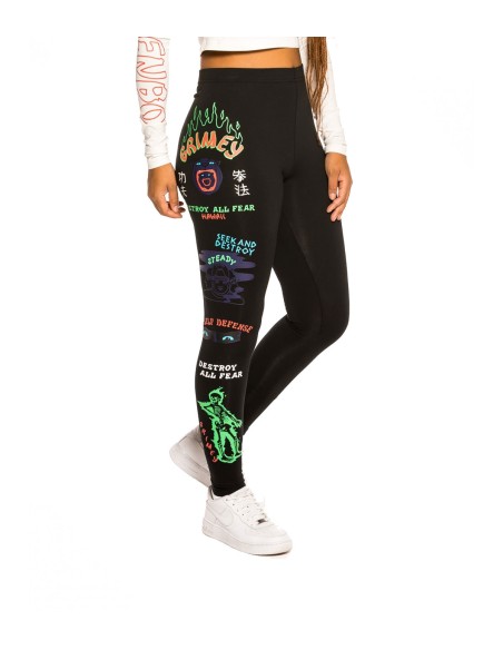 Grimey - Leggins Mujer Negro - Destroy All Fear