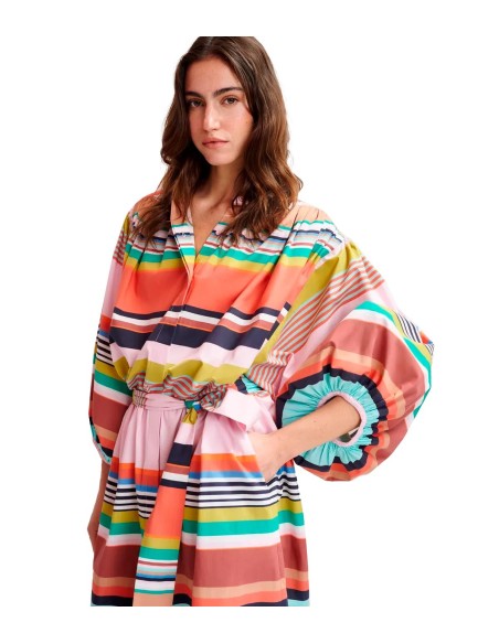 Essentiel Antwerp - Vestido Over De Rayas