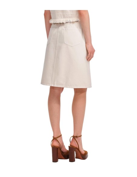 Self Portrait - Falda Midi Vaquera