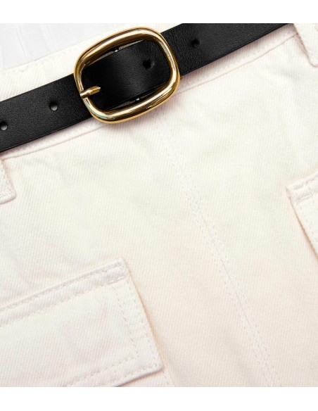 Self Portrait - Falda Midi Vaquera