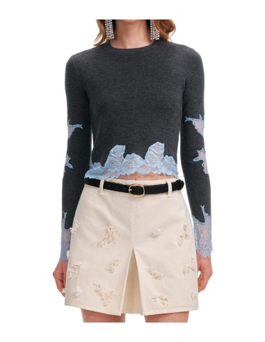 Self Portrait - Jersey Contrast Lace