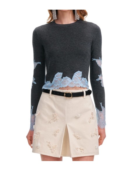 Self Portrait - Jersey Contrast Lace