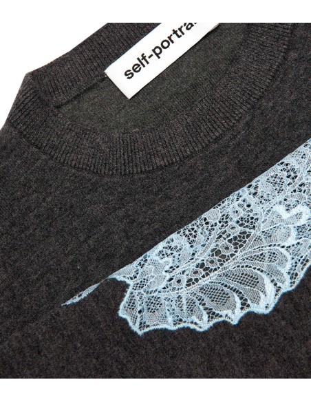 Self Portrait - Jersey Contrast Lace