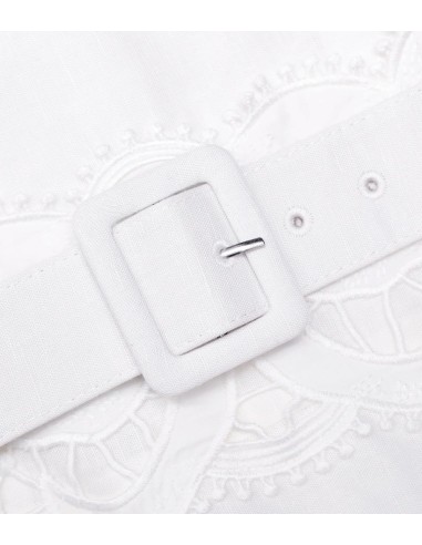 Self Portrait - Vestido De Lino Bordado