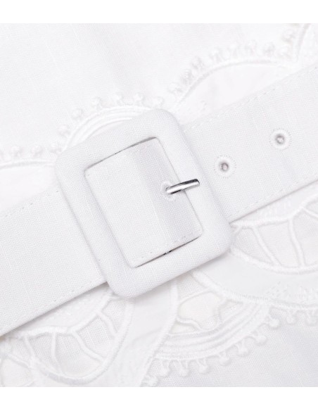 Self Portrait - Vestido De Lino Bordado