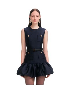 Self Portrait - Vestido Mini Taffeta