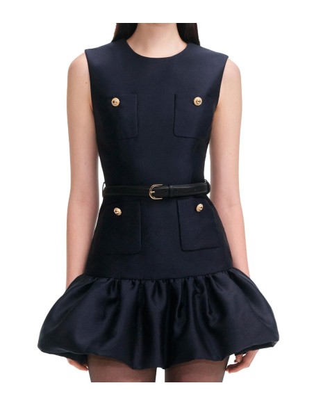 Self Portrait - Vestido Mini Taffeta