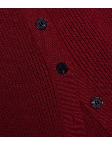 Self Portrait - Vestido Burgundy Cut Out