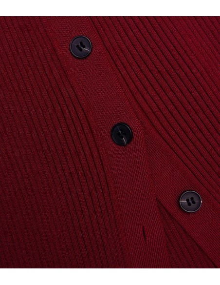 Self Portrait - Vestido Burgundy Cut Out