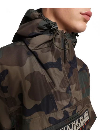 Napapijri - Chaquetón Hombre Multicolor - Camuflaje Canguro