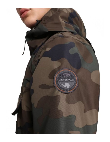 Napapijri - Chaquetón Hombre Multicolor - Camuflaje Canguro