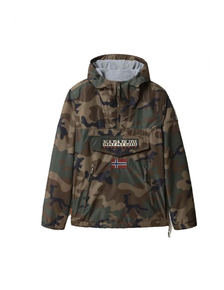 Napapijri - Chaquetón Hombre Multicolor - Camuflaje Canguro