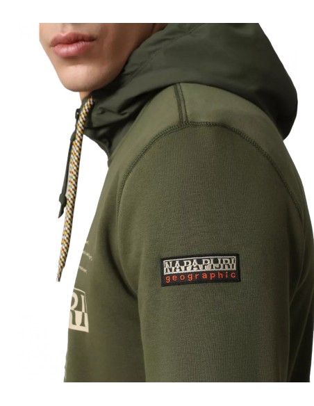 Napapijri - Sudadera Hombre Verde - Cremallera