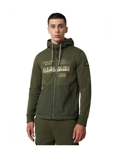 Napapijri - Sudadera Hombre Verde - Cremallera