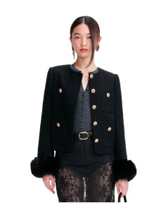 Self Portrait - Chaqueta Con Puños De Piel