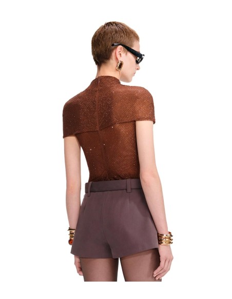 Self Portrait - Top De Malla De Diamantes De Imitación