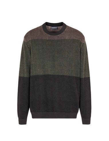 Emporio Armani - Jersey De Lana Con Micromotivo De Rombos