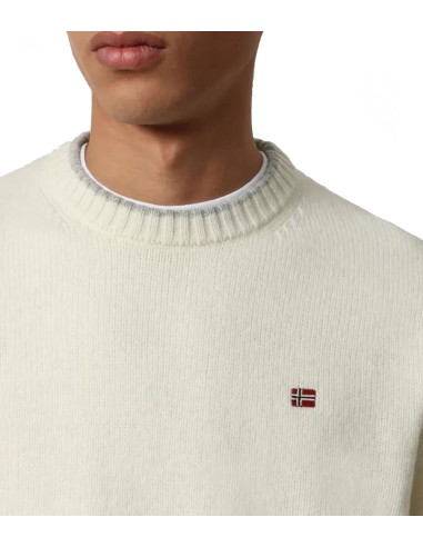 Napapijri - Jersey Hombre Beige - Cuello Caja