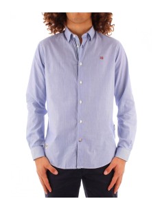 Napapijri - Camisa Hombre Azul - Manga Larga