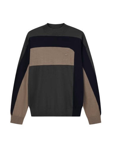 Emporio Armani - Jersey de Lana Virgen con Bloques de Color