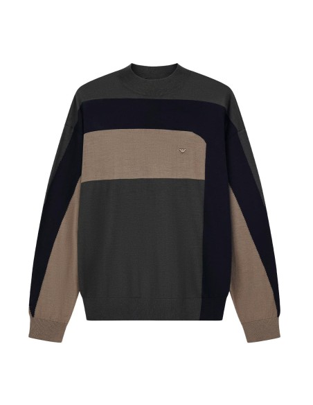 Emporio Armani - Jersey de Lana Virgen con Bloques de Color