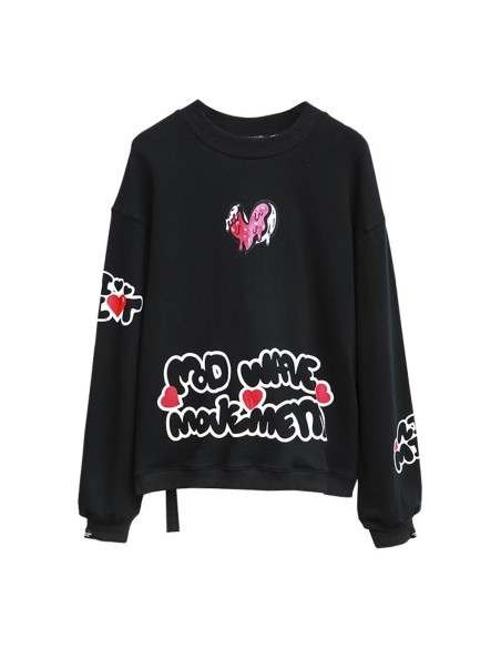 Mod Wave Movement - Sudaderas Gráfico Corazón