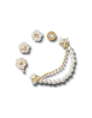 Crocs - Pack 5 Jibbitz Gold And Floral