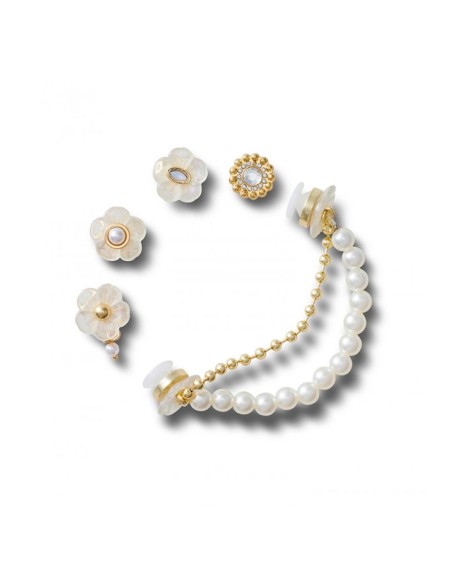 Crocs - Pack 5 Jibbitz Gold And Floral