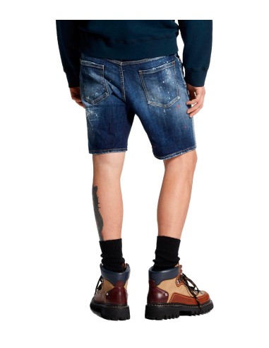 Dsquared2 - Pantalón Vaquero Corto Easy Red Spots