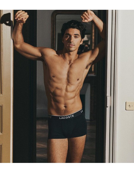 Lacoste - Pack De 3 Boxers de Algodón Elástico