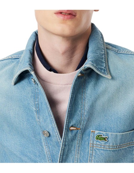 Lacoste - Sobrecamisa Denim de Algodón Grueso