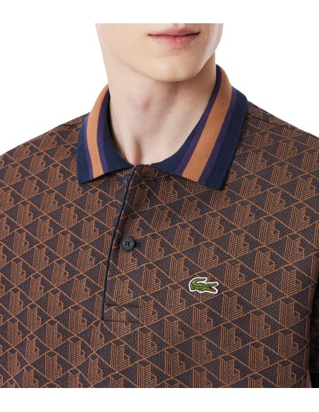 Lacoste - Polo de Jacquard con Monograma