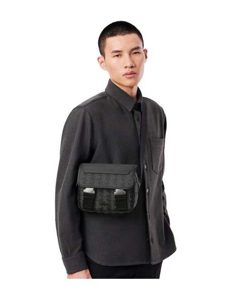 Lacoste - Bolso de Mensajero con Solapa y Clip The Blend