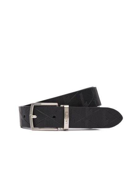 Lacoste - Cinturón de Piel Suave con 2 Hebillas