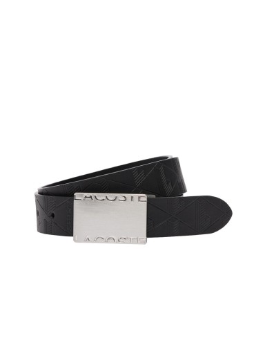 Lacoste - Cinturón de Piel Suave con 2 Hebillas