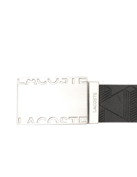 Lacoste - Cinturón de Piel Suave con 2 Hebillas
