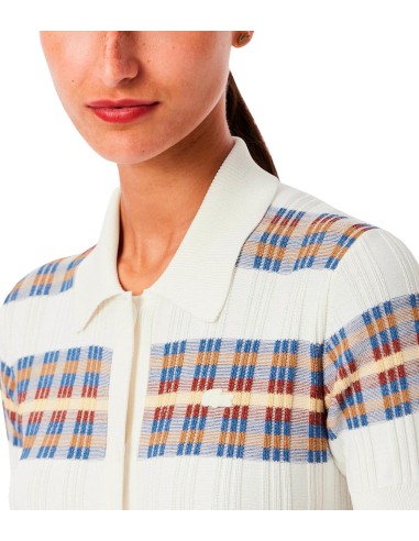 Lacoste - Vestido De Canalé Con Cuello De Polo