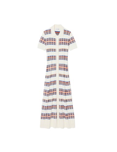 Lacoste - Vestido De Canalé Con Cuello De Polo