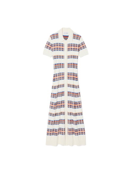 Lacoste - Vestido De Canalé Con Cuello De Polo