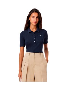 Lacoste - Polo De Pointelle De Corte Ajustado