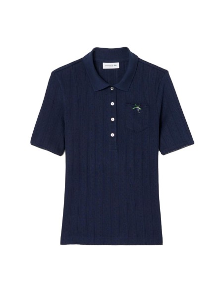 Lacoste - Polo De Pointelle De Corte Ajustado
