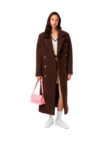 Lacoste - Abrigo Cruzado De Lana Virgen