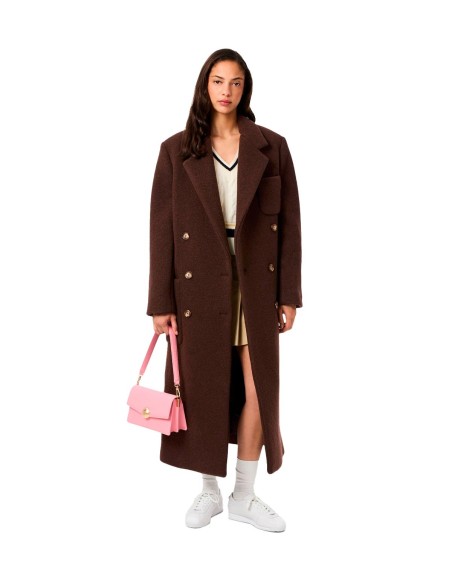 Lacoste - Abrigo Cruzado De Lana Virgen