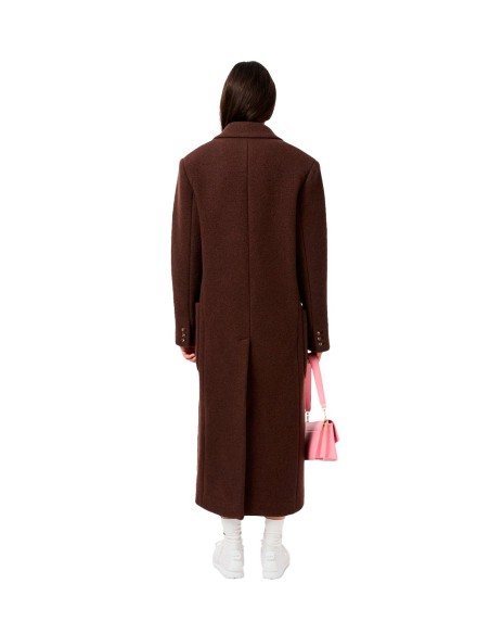 Lacoste - Abrigo Cruzado De Lana Virgen