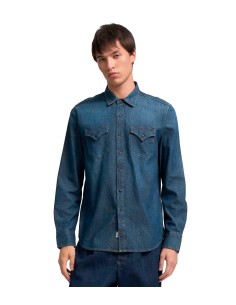 Replay - Camisa Vaquera Oz Deep Blue