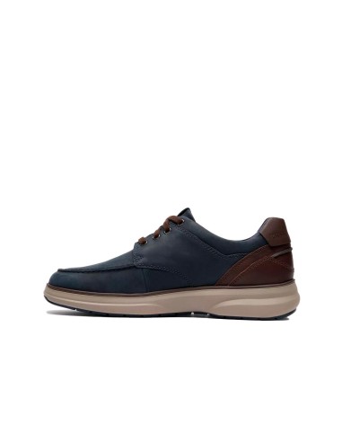 Clarks - Zapatos Mullan Moc Navy Leather