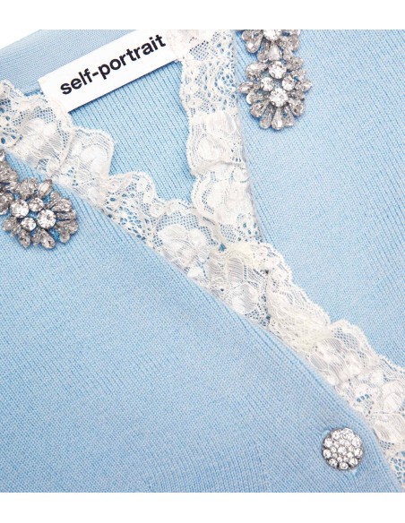Self-Portrait - Cardigan Crystal Trim