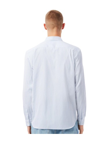 Lacoste - Camisa de Pinpoint de Rayas Regular Fit